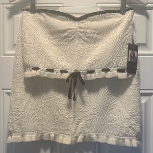 RACHEL Rachel Roy White Textured Mini Skirt